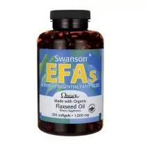 SWANSON Olej z siemienia lnianego Flaxseed Oil EFAs 1000mg 200 kapsułek - Suplementy naturalne - miniaturka - grafika 1