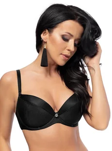 Biustonosz gładki na drutach TOSCANA K156/1 Gorsenia usztywniany czarny  80G - Biustonosze - miniaturka - grafika 1