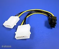 Kable komputerowe i do monitorów - Akasa KABEL 6PIN AK-CB4-6 zasil. do VGA - miniaturka - grafika 1