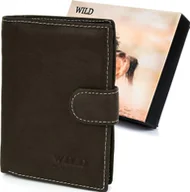 Portfele - Wild Portfel skórzany męski duży Wild Horse brązowy RFiD I42 - miniaturka - grafika 1