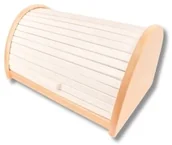 Chlebaki - Chlebak drewniany nowoczesny biało-naturalny - miniaturka - grafika 1