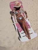 Stroje kąpielowe - Bikini cekinowe srebrne strój kąpielowy z cekinów srebrny - miniaturka - grafika 1