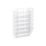 Półki na dokumenty - Durable Zestaw sześciu poziomych pojemników Durable FLEXIPLUS A4 przeźroczysty 170001440 - miniaturka - grafika 1