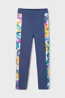 Spodnie i spodenki dla dziewczynek - Mayoral legginsy dziecięce kolor niebieski wzorzyste - miniaturka - grafika 1