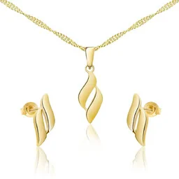 Zestaw biżuterii srebrnej pozłacanej naszyjnik i kolczyki Harmonia - Zestawy biżuterii dla kobiet - miniaturka - grafika 1