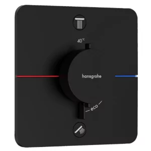 HANSGROHE 15583670 ShowerSelect Comfort Q Bateria termostatyczna, podtynkowa do 2 odbiorników Czarny Matowy - Baterie podtynkowe - miniaturka - grafika 1