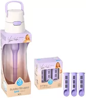 Butelki filtrujące - Butelka filtrująca Solid Lawendowa 0,7L + 4x filtr wkład węglowy do butelki - miniaturka - grafika 1