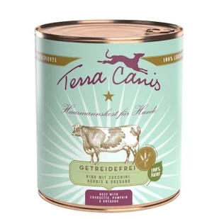Terra Canis Getreidefrei Adult 6 x 800 g Wołowina z cukinią, dynią i oregano - Mokra karma dla psów - miniaturka - grafika 1