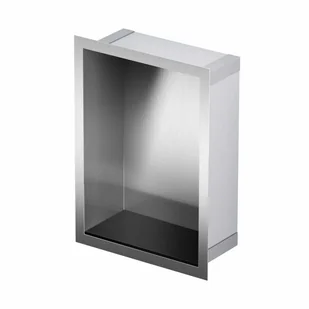 Półka wnękowa 30 x 20 x 10 cm stalowa ze szklaną nakładką na dno - Półki łazienkowe - miniaturka - grafika 1