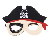 Stroje karnawałowe - GO Maska filcowa Pirat 1 szt MFPIR-OB - miniaturka - grafika 1