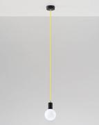 Lampy sufitowe - Sollux Lighting Lampa Wisząca Edison żółta - SL.0153 - miniaturka - grafika 1