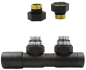 Zawory i kraniki - Zawór regulacyjny 50mm TWINS czarny strukturalny lewy GZ1/2 - miniaturka - grafika 1