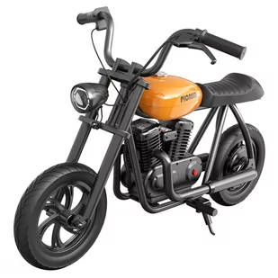 Elektryczny motocykl Chopper dla dzieci HYPER GOGO Pioneer 12, 21.9V 5.2Ah 160W, opony 12'x3', 12KM - pomarańczowy - Motocykle - miniaturka - grafika 3