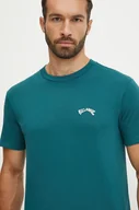 Koszulki męskie - Billabong t-shirt bawełniany kolor turkusowy gładki - miniaturka - grafika 1