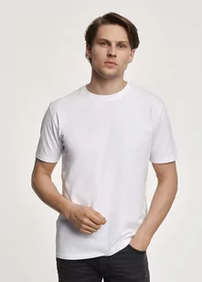 Biały T-shirt męski z logo - Koszulki męskie - miniaturka - grafika 1