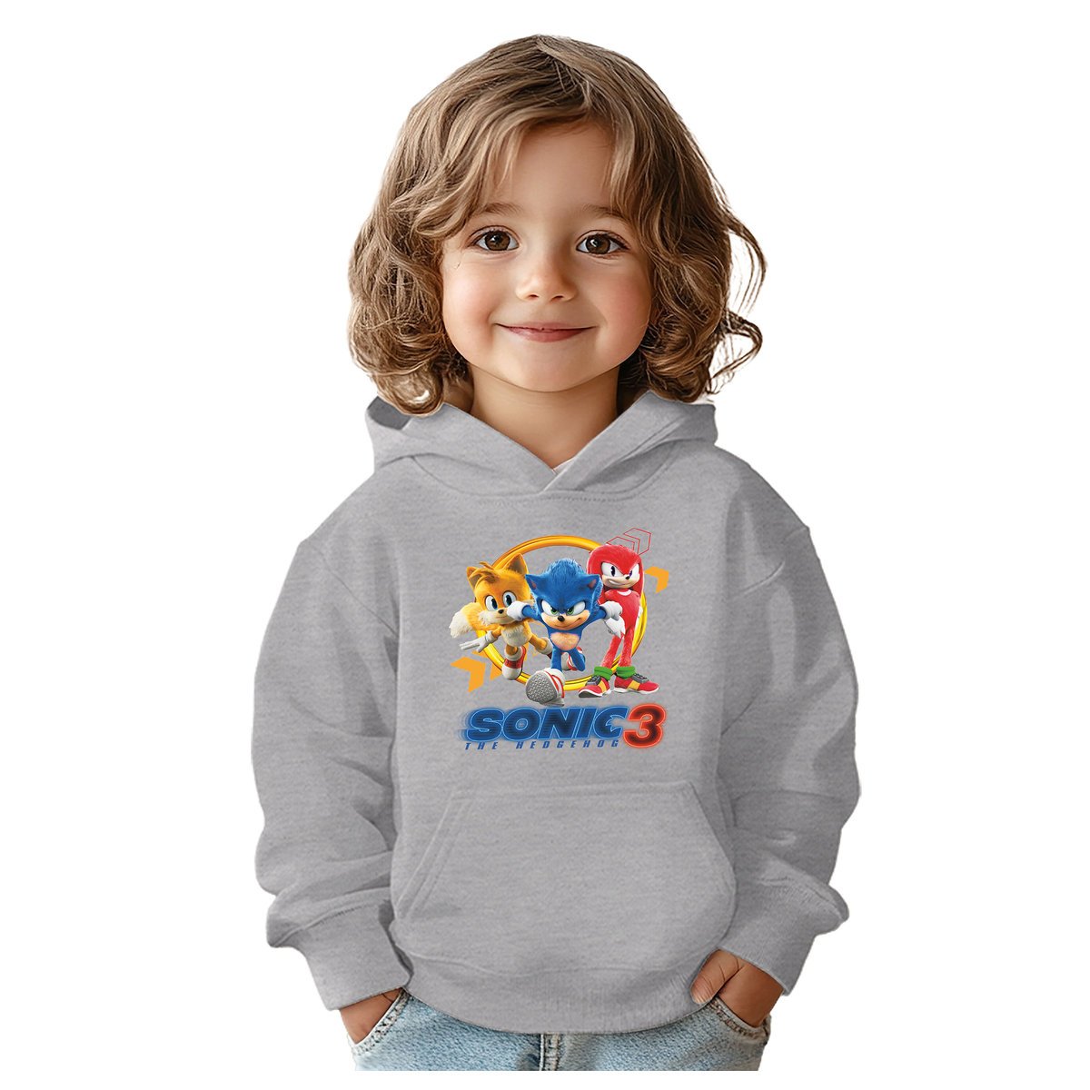 BLUZA DZIECIĘCA SONIC 3 104 Z KAPTUREM BAWEŁNIANA JAKOŚĆ