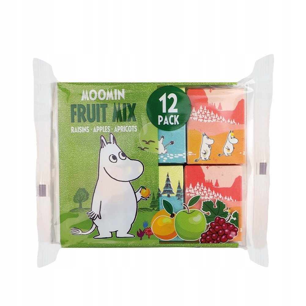 Moomin, Owocowy Mix, Naturalna przekąska z suszonych owoców, 12x14g