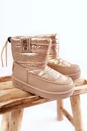 Śniegowce damskie - Dziecięce Śniegowce Big Star KK374221 Beżowo-Złote-35 - miniaturka - grafika 1