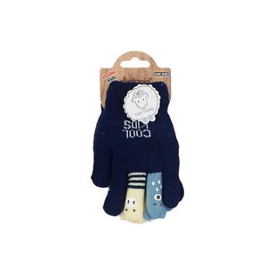 Dziecięce rękawiczki zimowe " Rękawiczki dziecięce ze zwierzęcymi palcami " Rękawiczki z palcami " częściowo z pluszową podszewką [ciemnoniebieskie (z podszewką)] - Rękawiczki dla dzieci - miniaturka - grafika 1