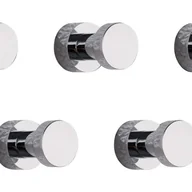 Wieszaki łazienkowe - Hak ścienny, wieszak na ręczniki do łazienki, kuchni, drzwi, szafek i szafek, 5 szt., mosiądz (chromowany) - miniaturka - grafika 1