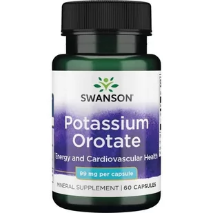 Swanson, Potassium Orotate, 99 Mg, 60 Kapsułek - Witaminy i minerały - miniaturka - grafika 1