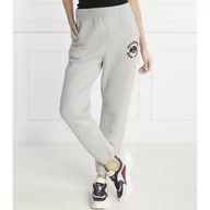 Dresy damskie - Tommy Hilfiger Spodnie dresowe VARSITY FLOCK | Relaxed fit - miniaturka - grafika 1