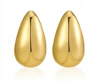 Kolczyki - Kolczyki krople wody ze srebra 925 łezka 1,5 cm,pozłacane damskie,wkrętki - miniaturka - grafika 1