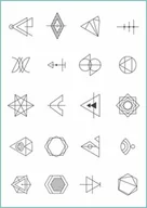 Zabawki kreatywne - Tatuaże tymczasowe zmywalne sacred geometry symbol, arkusz A4 - miniaturka - grafika 1