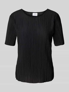 T-shirt z plisami model ‘PLISA’ - Koszulki i topy damskie - miniaturka - grafika 1