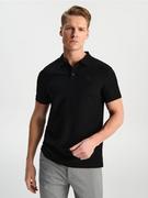 Koszulki męskie - Sinsay - Koszulka polo - czarny - miniaturka - grafika 1