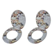 Deski sedesowe - Deski sedesowe, 2 szt., MDF, wzór kamyków - miniaturka - grafika 1