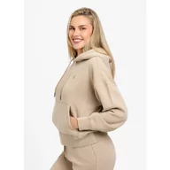 Bluzy sportowe damskie - Pit Bull Bluza Damska Oversize Z Kapturem Manzanita Sand - miniaturka - grafika 1