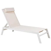 Leżaki ogrodowe - Leżak ogrodowy beżowy CATANIA II Lumarko! - miniaturka - grafika 1