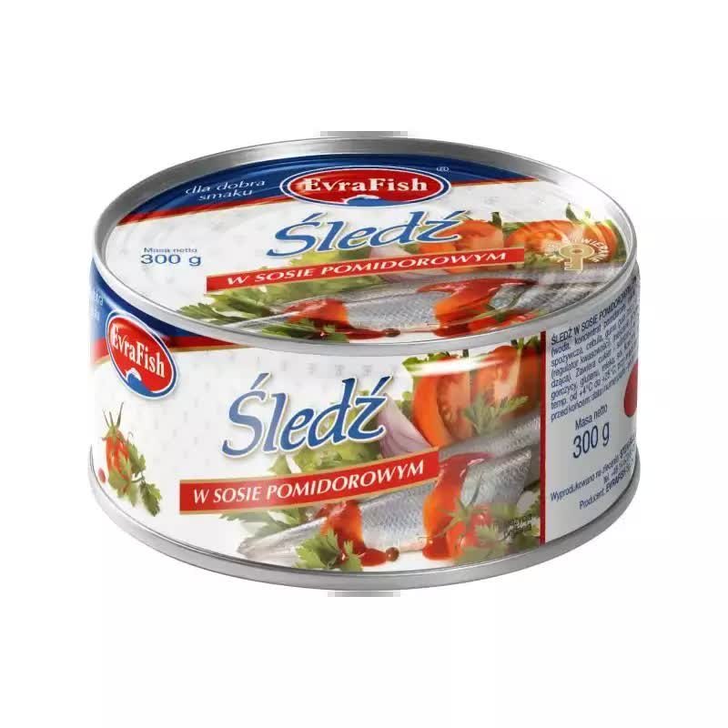 EVRA ŚLEDŹ W SOSIE POMIDOROWYM 300G