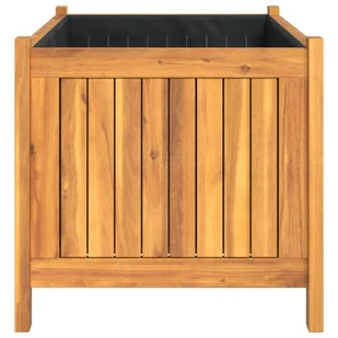 Donica ogrodowa z wyściółką, 80x42x40 cm, lite drewno akacjowe Lumarko! - Donice - miniaturka - grafika 7