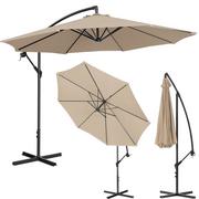 Parasole ogrodowe - Uniprodo Parasol ogrodowy wiszący kremowy okrągły 300 cm uchylny UNI_UMBRELLA_R300CR_N - miniaturka - grafika 1