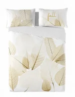 Pościel - Pościel satynowa 220x200 liście biala złota Prestige 1 - miniaturka - grafika 1