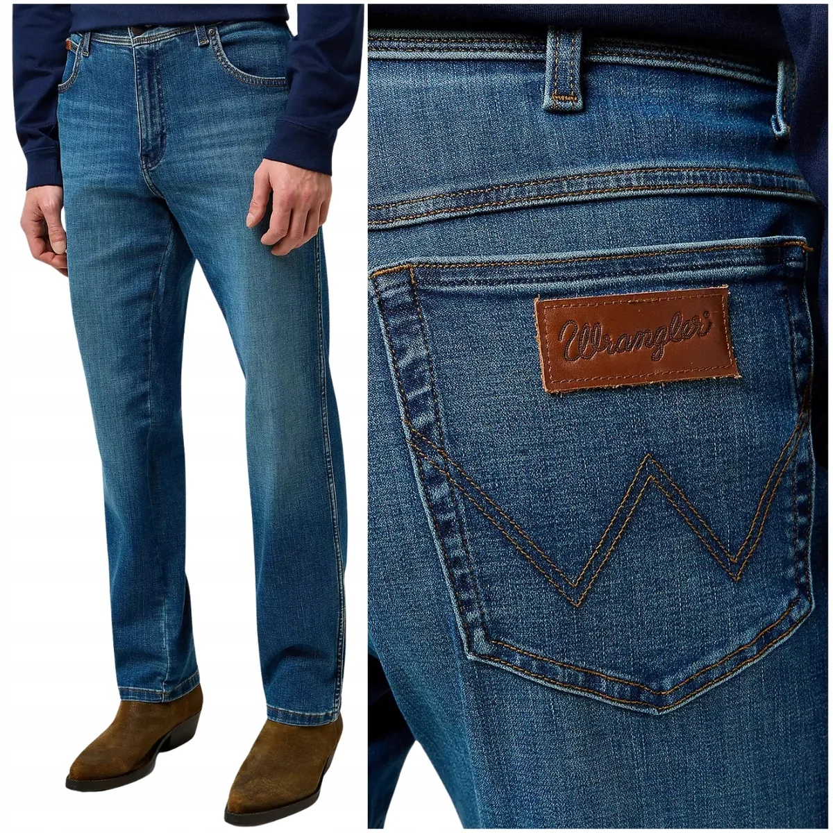 Wrangler Texas Rouge Free To Stretch wygodne spodnie jeansowe W40 L32