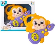 Zabawki interaktywne dla dzieci - POMARAŃCZOWA GRAJĄCA MAŁPKA DLA DZIECI - miniaturka - grafika 1