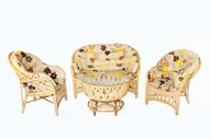 Meble ogrodowe - Zestaw mebli rattanowych STORCZYK -  jasny rattan - miniaturka - grafika 1