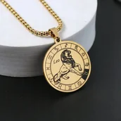 Wisiorki - Naszyjnik wisiorek Lew Leo znak zodiaku prezent - miniaturka - grafika 1