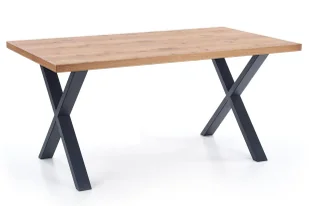 Rozkładany industrialny stół do salonu Calina - dąb - Stoły - miniaturka - grafika 1