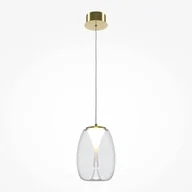 Lampy sufitowe - Zawieszana lampa Splash MOD282PL-L8G3K1 Maytoni LED 7W 3000K złota przezroczysta - miniaturka - grafika 1