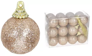 BOMBKI Z BROKATEM NA CHOINKĘ STROIK 24SZT 3CM - Bombki - miniaturka - grafika 1