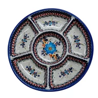 Miski i półmiski - Ceramiczna półmisek dzielony Ceramika Bolesławiec - miniaturka - grafika 1