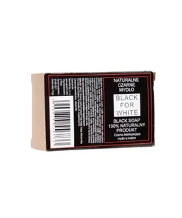 Naturalne czarne mydło w kostce 75g Black for Whit - Mydła - miniaturka - grafika 1