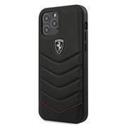 Etui i futerały do telefonów - Ferrari FEHQUHCP12LBK iPhone 12 6,7" Pro Max czarny/black hardcase Off Track Quilted - miniaturka - grafika 1