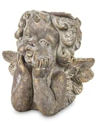 Donice - Blumfeldt Pigmejka Osłonka aniołek brązowa ceramika 24x27x18 uniwersalny 96516-uniw - miniaturka - grafika 1