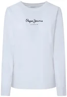 Koszulki i topy damskie - Pepe Jeans Koszulka damska Wendys Ls, Biały (biały), XS - miniaturka - grafika 1