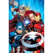 Koce i narzuty dla dzieci - Koc dziecięcy z mikropluszu 100x150 cm Avengers Heroes – Jerry Fabrics - miniaturka - grafika 1